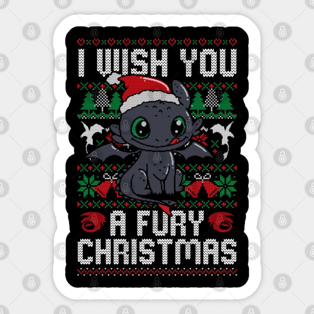 Fury Christmas Sticker by eduely